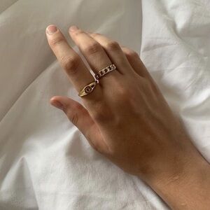Bronze Chunky Chain Ring